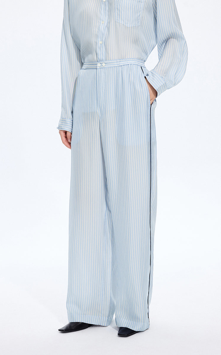 Pants / JNBY Cupro Straight-Leg Extra-Long Pants