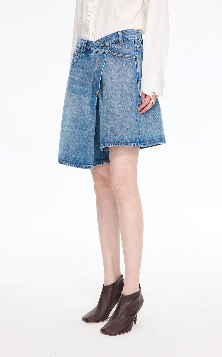 Pants / JNBY Deconstructed A-Line Denim Skort