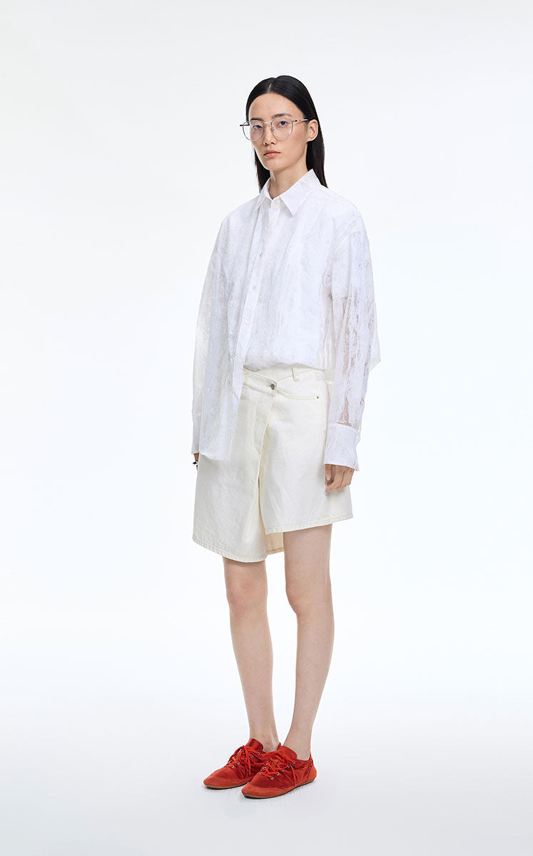 Pants / JNBY Deconstructed A-Line Denim Skort