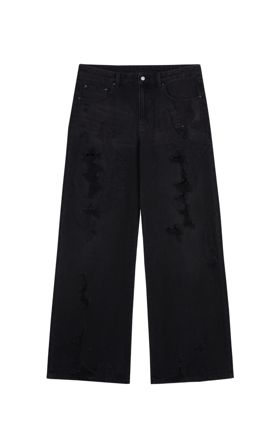 Pants / JNBY Distressed Wide-Leg Washed Jeans