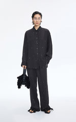 Pants / JNBY Embellished Wide-Leg Cupro Pants