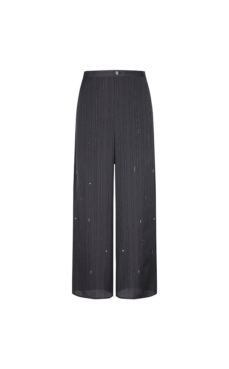 Pants / JNBY Embellished Wide-Leg Cupro Pants