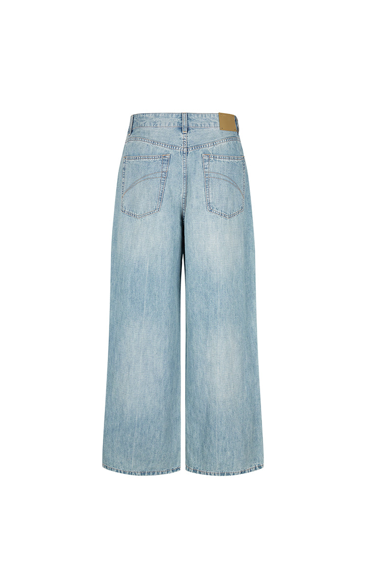 Pants / JNBY Embellished Wide-Leg Denim Jeans