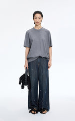 Pants / JNBY Embellished Wide-Leg Denim Jeans