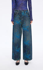 Pants / JNBY Floral Print Wide-Leg Jeans