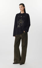 Pants / JNBY Washed Wide-Leg Jeans