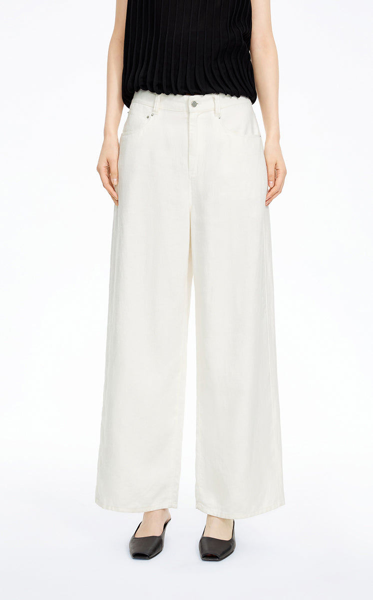 Pants / JNBY Linen Relaxed Wide-Leg Pants