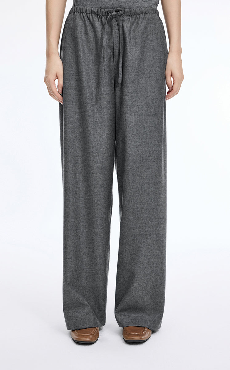 Pants / JNBY Loose Wool Blend Straight Long Pants