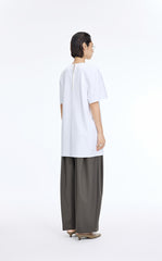 Pants / JNBY Pleated Waist Jacquard Wool Pants
