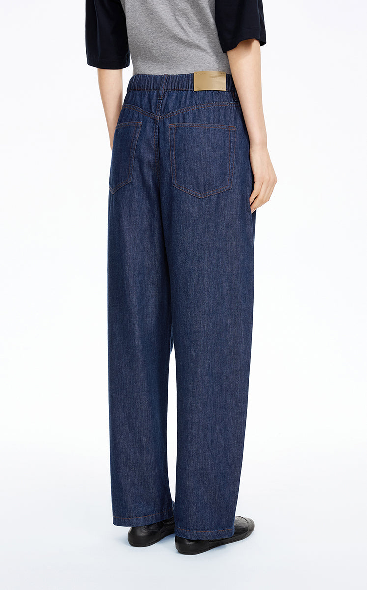 Pants / JNBY Relaxed Elastic Waist Banana Jeans