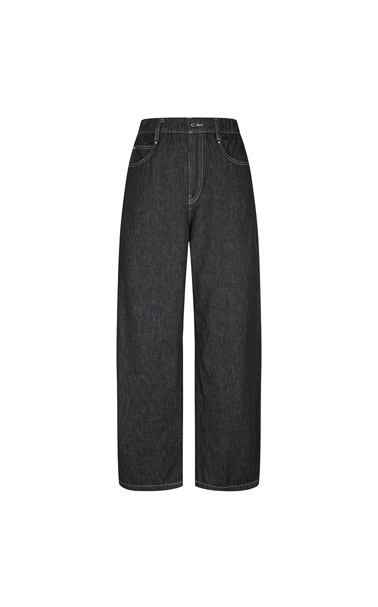 Pants / JNBY Relaxed Elastic Waist Banana Jeans