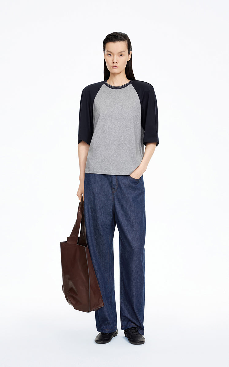 Pants / JNBY Relaxed Elastic Waist Banana Jeans