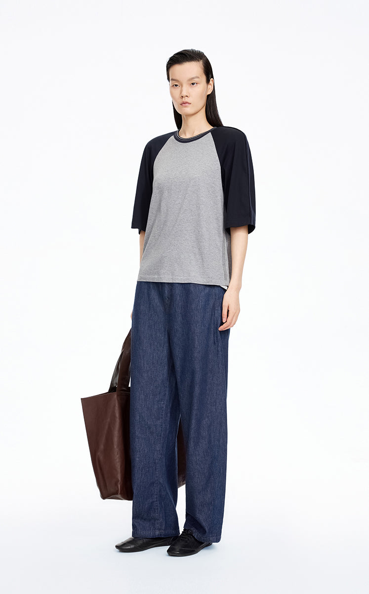 Pants / JNBY Relaxed Elastic Waist Banana Jeans