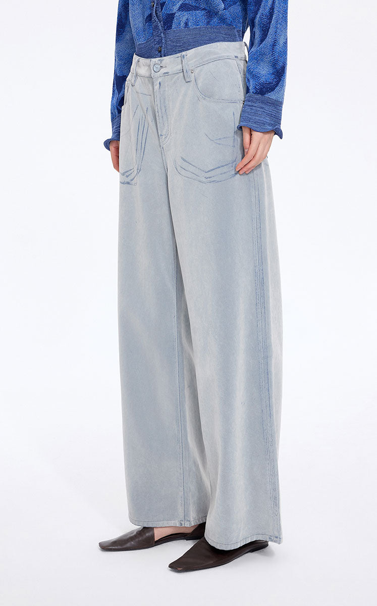 Pants / JNBY Relaxed Flared Lyocell Denim Pants