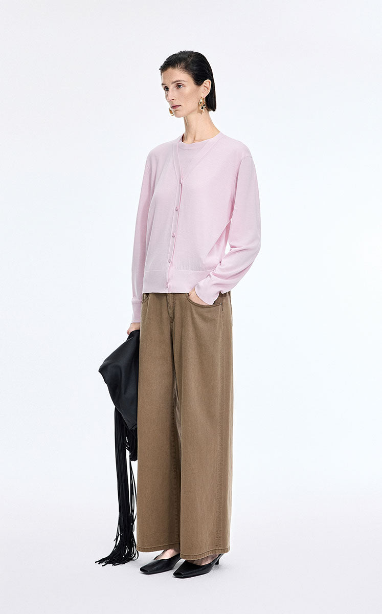 Pants / JNBY Relaxed Layered Waist Flared Jeans