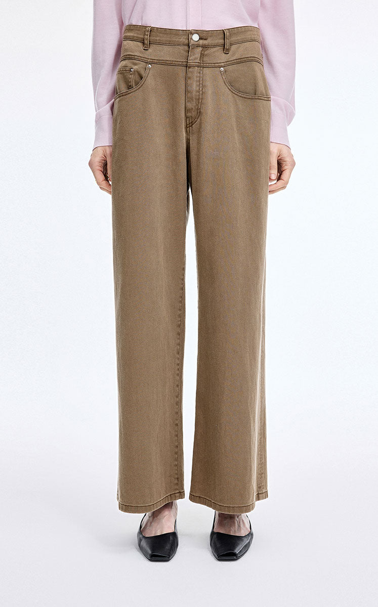 Pants / JNBY Relaxed Layered Waist Flared Jeans