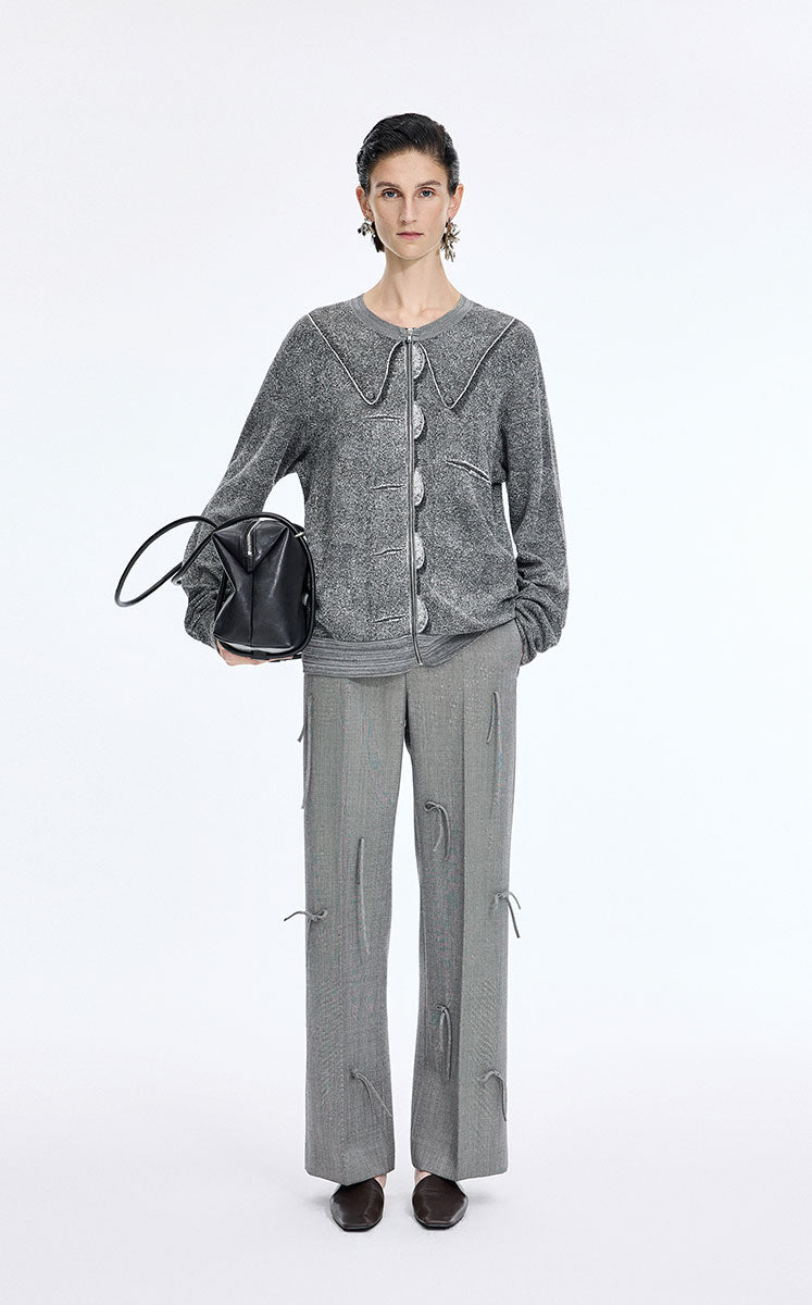 Pants / JNBY Relaxed Straight Wool Fringe Pants