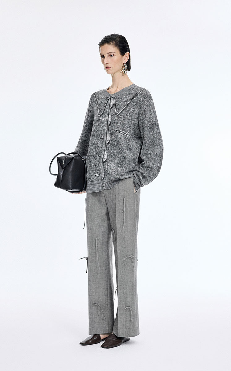 Pants / JNBY Relaxed Straight Wool Fringe Pants