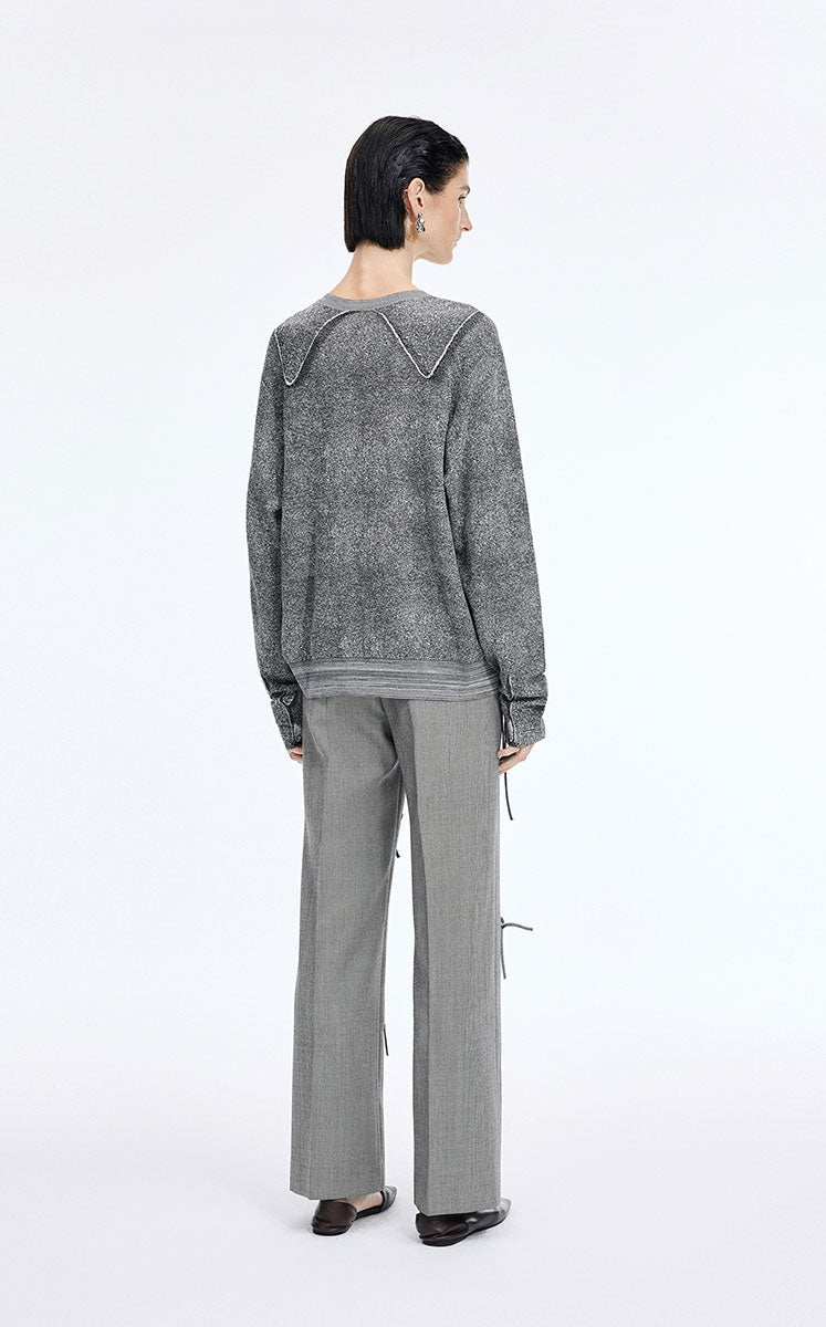 Pants / JNBY Relaxed Straight Wool Fringe Pants