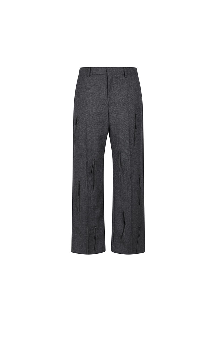 Pants / JNBY Relaxed Straight Wool Fringe Pants