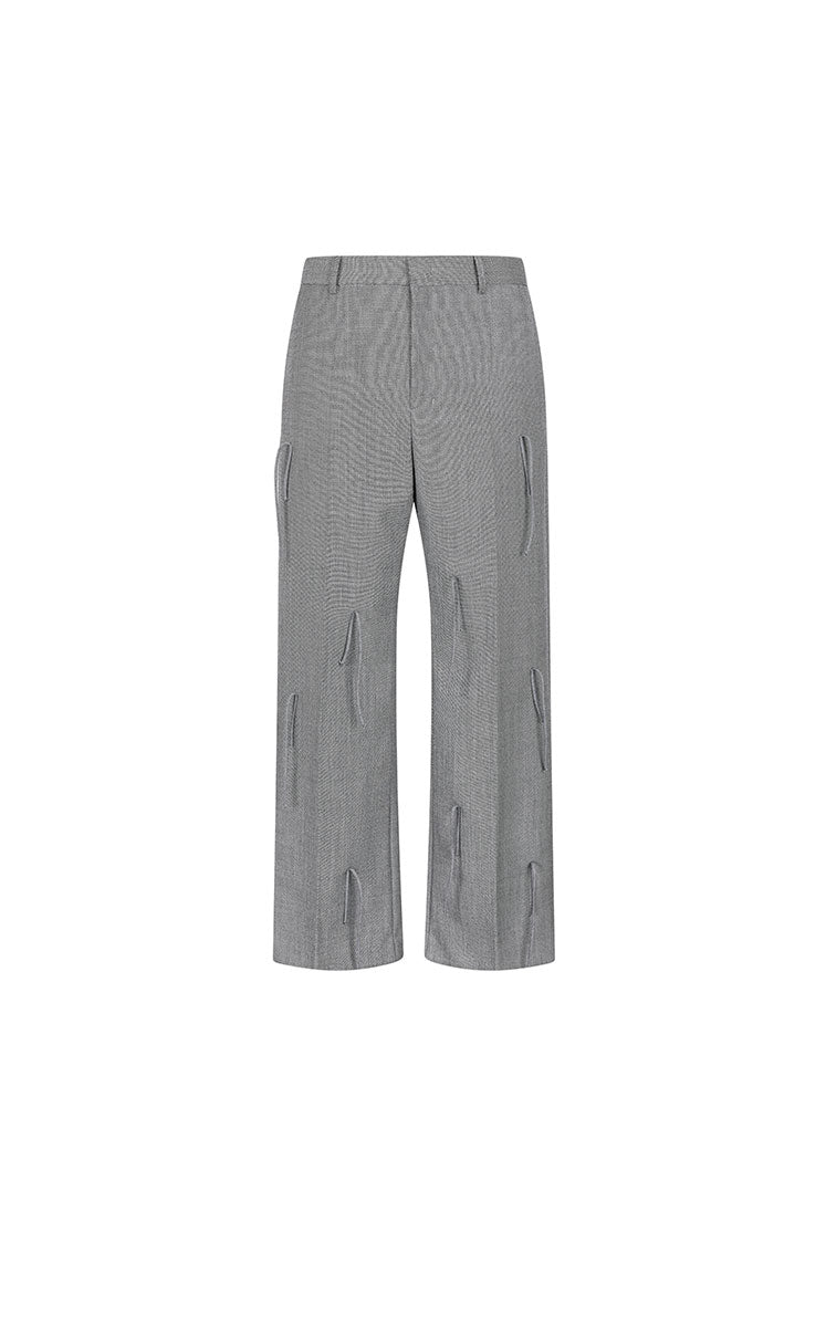 Pants / JNBY Relaxed Straight Wool Fringe Pants