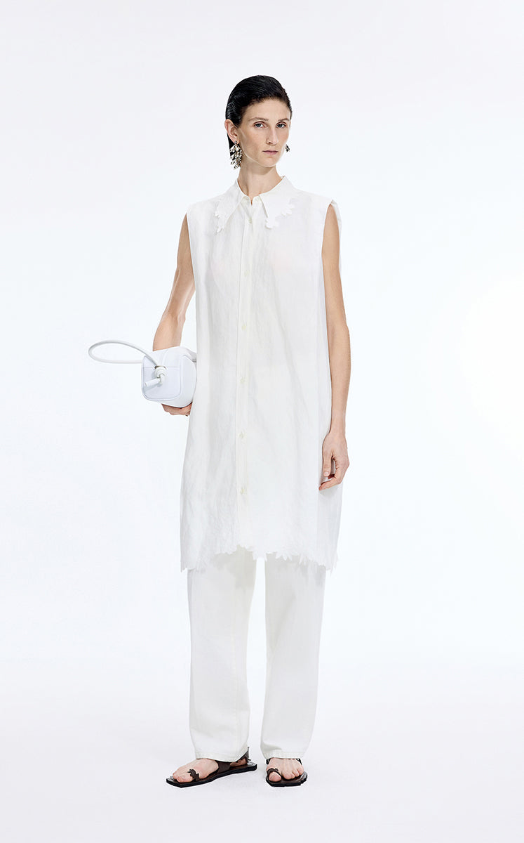 الكفاف / JNBY Pants رترو مُتَقَطَّع دينيم