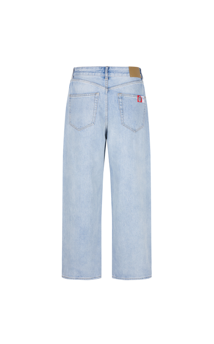 Pants / JNBY Straight-Leg Cuffed Denim Trousers