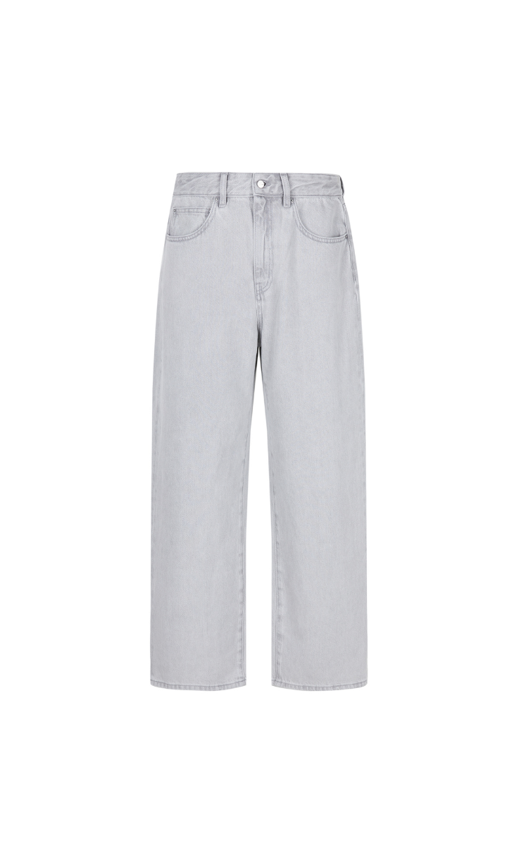 Pants / JNBY Straight-Leg Cuffed Denim Trousers