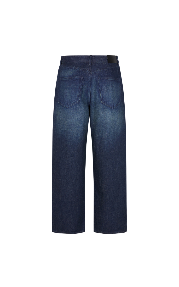 Pants / JNBY Straight-Leg Cuffed Denim Trousers