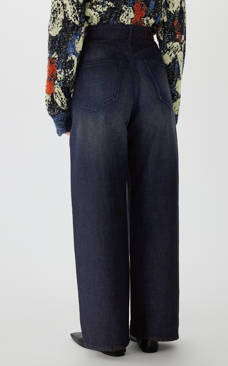 Pants / JNBY Straight-Leg Cuffed Denim Trousers