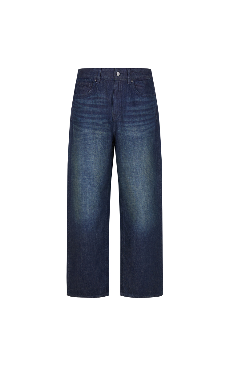 Pants / JNBY Straight-Leg Cuffed Denim Trousers