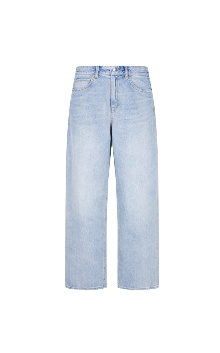 Pants / JNBY Straight-Leg Cuffed Denim Trousers