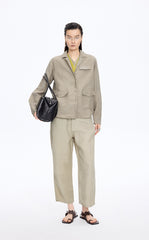 Pants / JNBY Tapered Cropped Linen Blend Pants