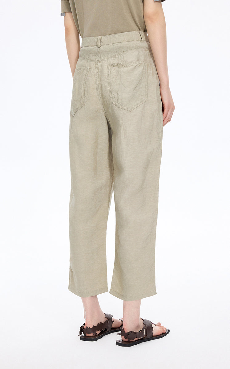 Pants / JNBY Tapered Cropped Linen Blend Pants