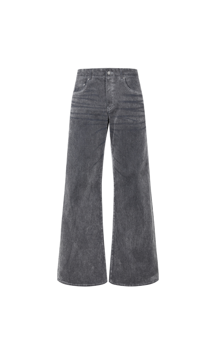 Pants / JNBY Washed Denim Extra-Long Flared Jeans