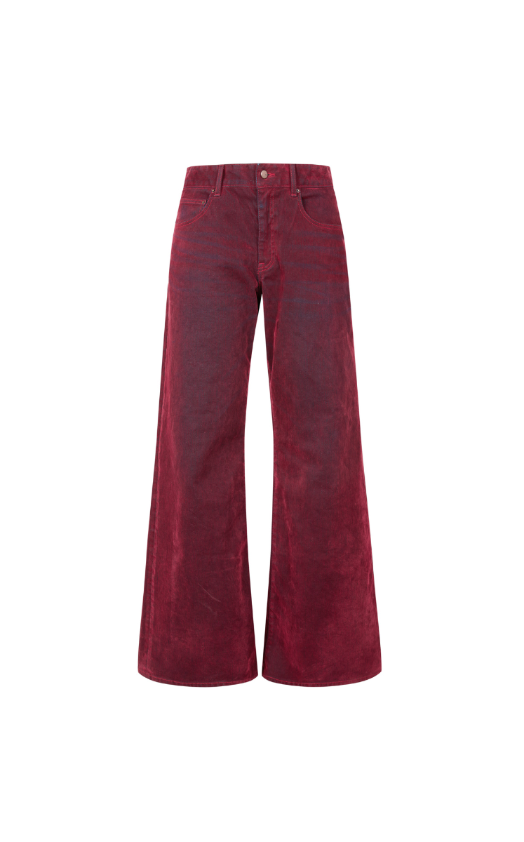 Pants / JNBY Washed Denim Extra-Long Flared Jeans