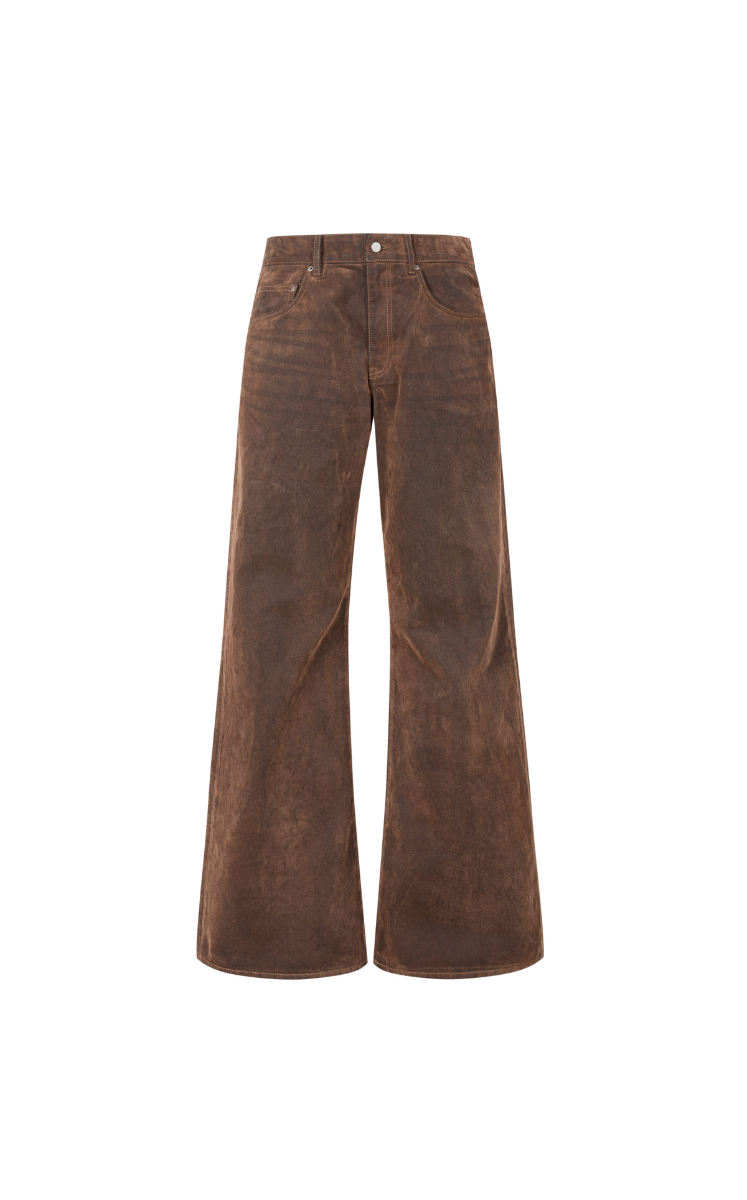 Pants / JNBY Washed Denim Extra-Long Flared Jeans