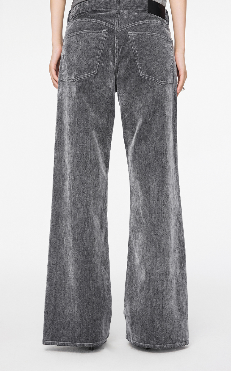 Pants / JNBY Washed Denim Extra-Long Flared Jeans