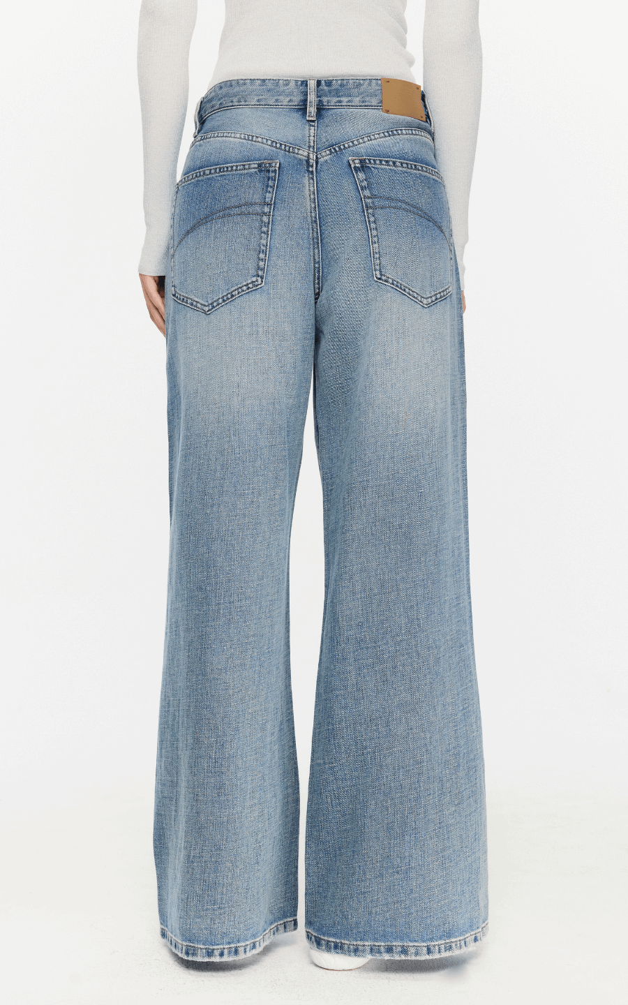 Pants / JNBY Washed Full-Length Cotton Jeans