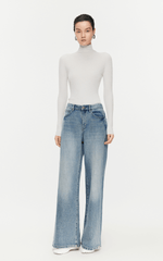 Pants / JNBY Washed Full-Length Cotton Jeans