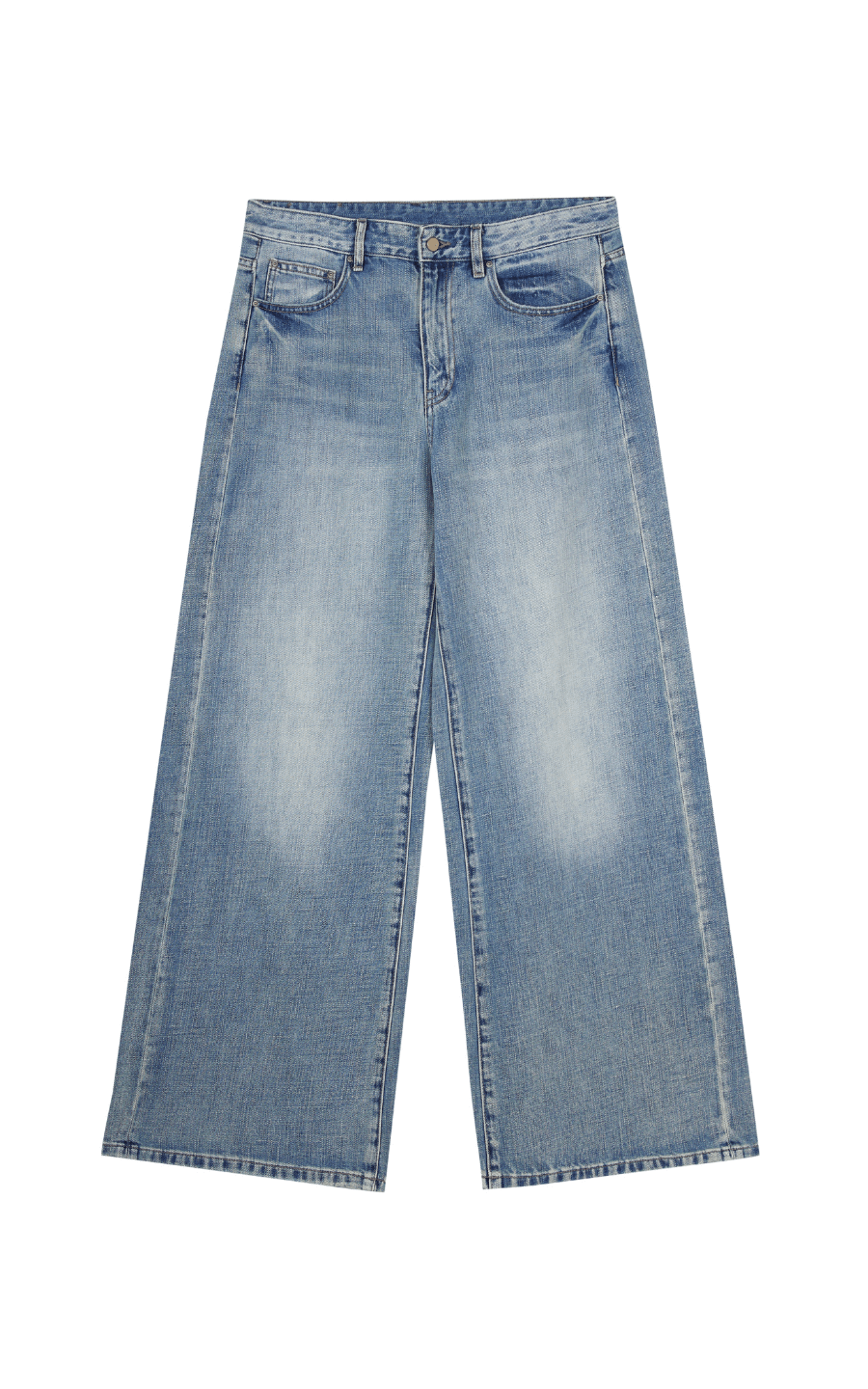 Pants / JNBY Washed Full-Length Cotton Jeans