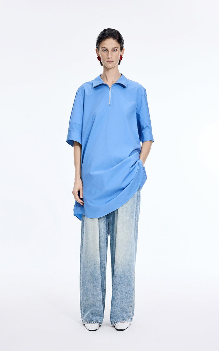 Pants / JNBY Wide-Leg Extra-Long Lyocell Denim Pants