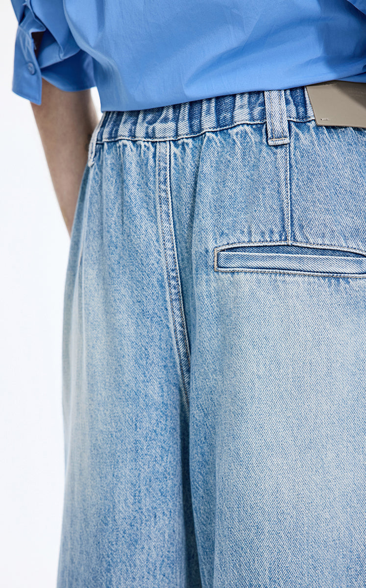 Pants / JNBY Wide-Leg Extra-Long Lyocell Denim Pants