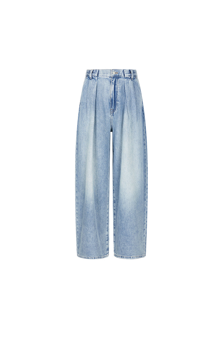 Pants / JNBY Wide-Leg Extra-Long Lyocell Denim Pants
