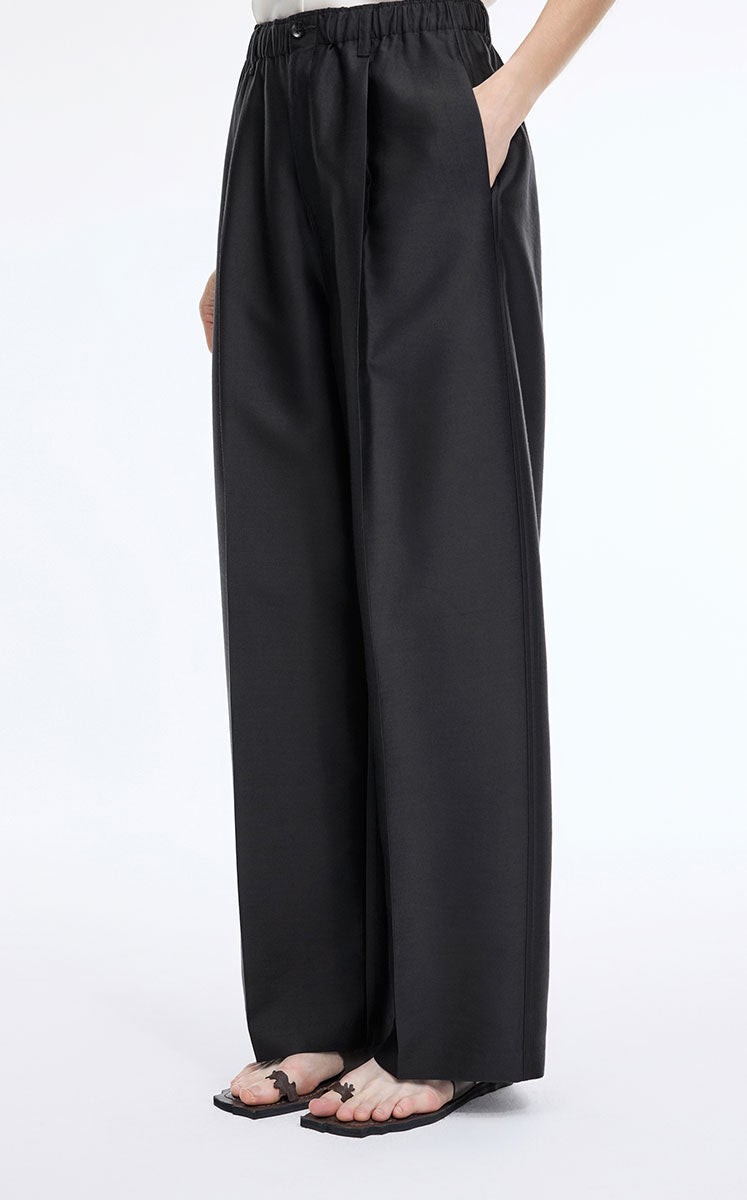 Pants / JNBY Wool-Silk Straight Loose Pants
