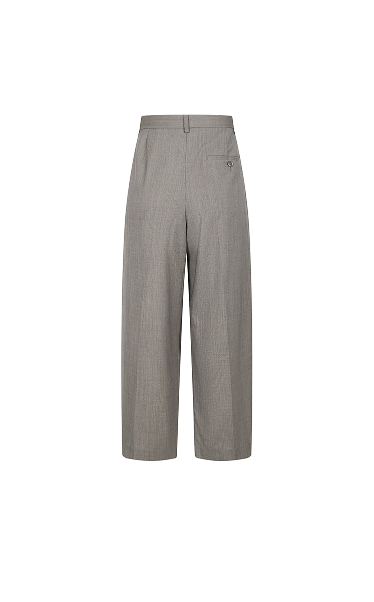 Pants / JNBY Wool Blend Cropped Straight-Leg Pants