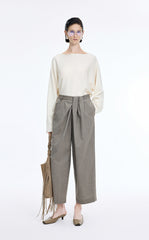 Pants / JNBY Wool Blend Cropped Straight-Leg Pants