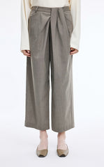 Pants / JNBY Wool Blend Cropped Straight-Leg Pants