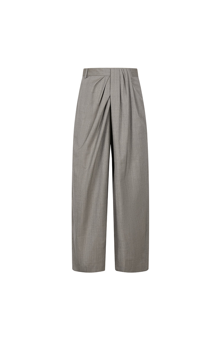 Pants / JNBY Wool Blend Cropped Straight-Leg Pants