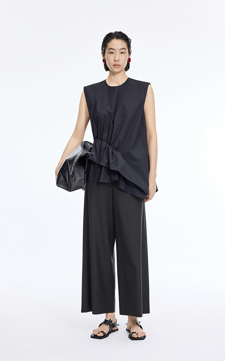 Pants / JNBY Wool Cropped Straight-Leg Pants